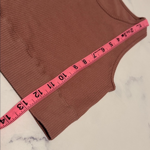 SKIMS Stretch Rib Bralette Top Womens Size L/XL Rose Pink Round Neck Sleeveless - Picture 6 of 7